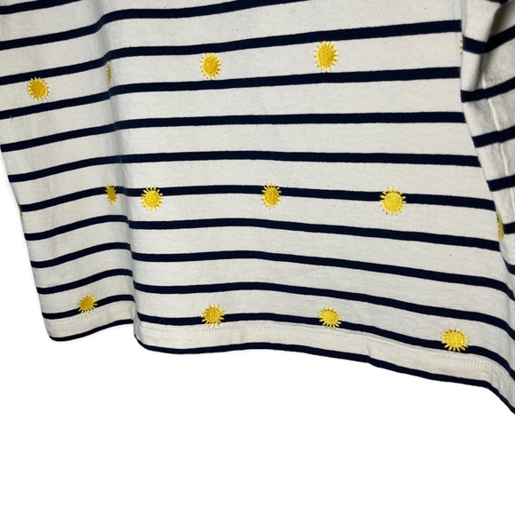 Madewell boxy crop top embroidered suns and stripes size XS - Picture 11 of 14